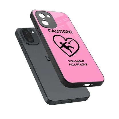 Love Ahead sleek oneplus 15r cover with tempered glass back and TPU edges
