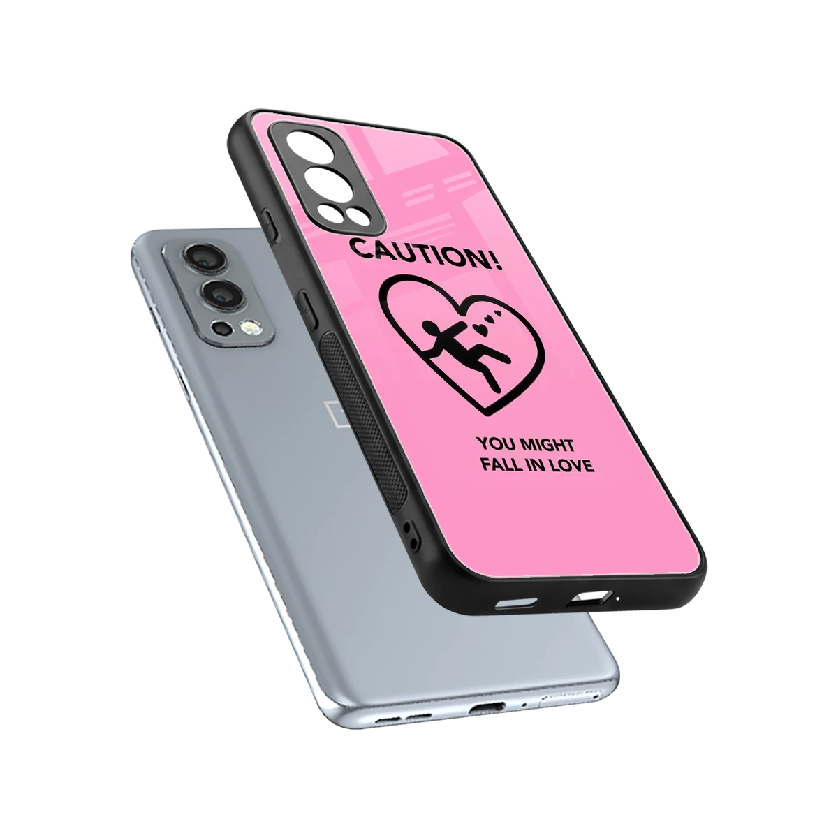 Love Ahead sleek oneplus nord 2 cover with tempered glass back and TPU edges