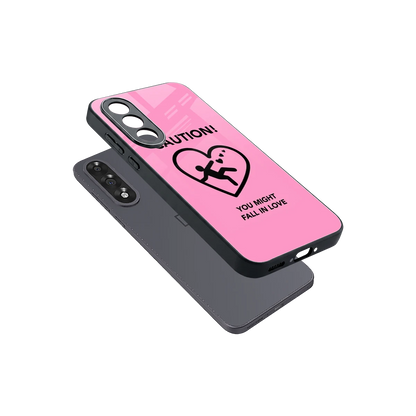 Love Ahead sleek oneplus nord 5 cover with tempered glass back and TPU edges