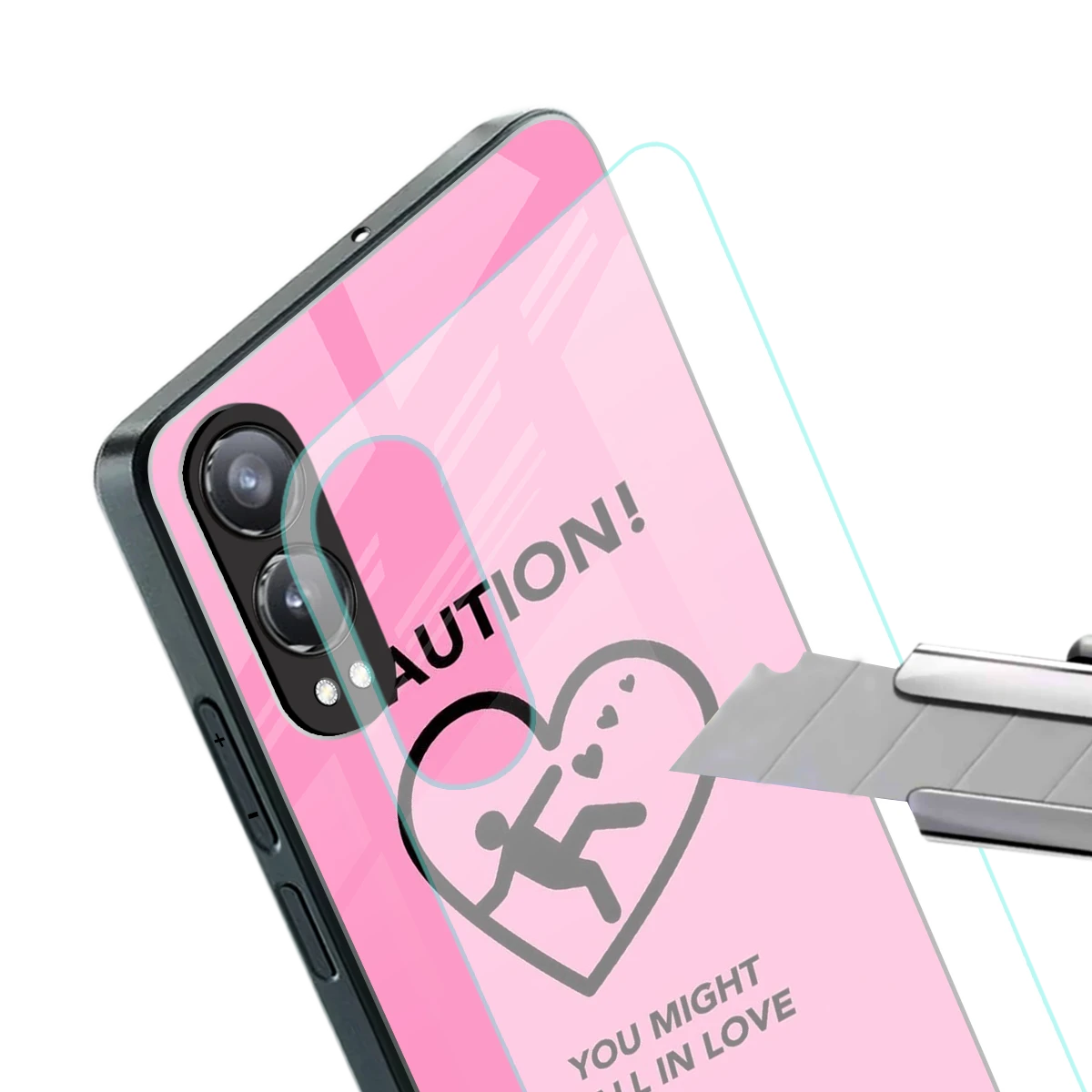 Love Ahead stylish phone case for oneplus nord ce 4 lite | glossy glass and slim fit