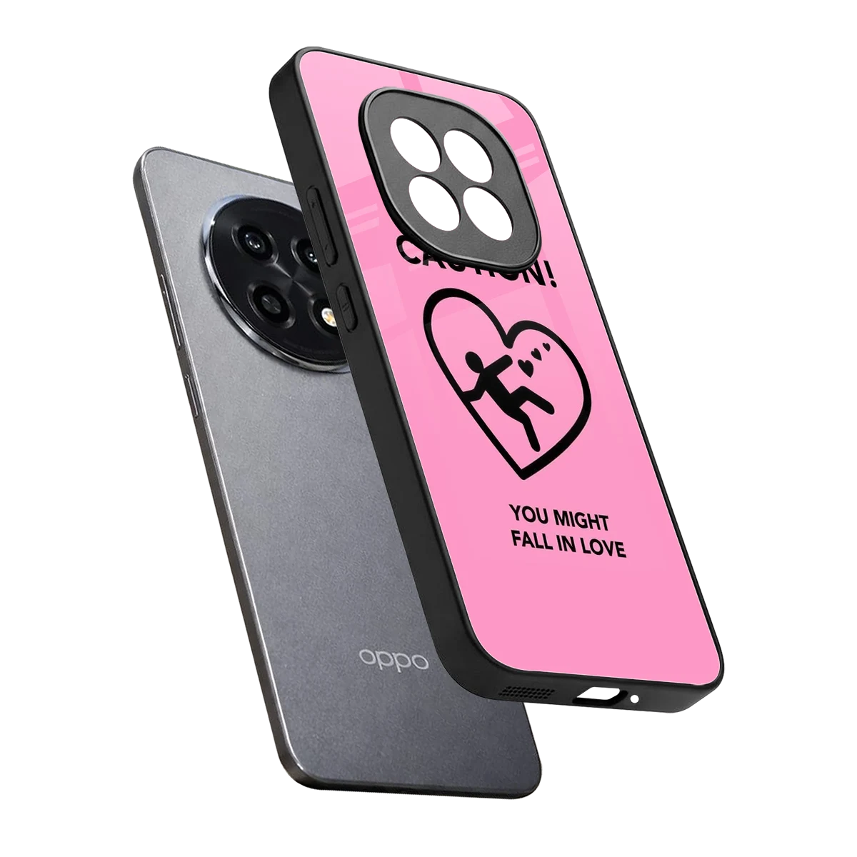 Love Ahead sleek oppo f29 pro 5g cover with tempered glass back and TPU edges