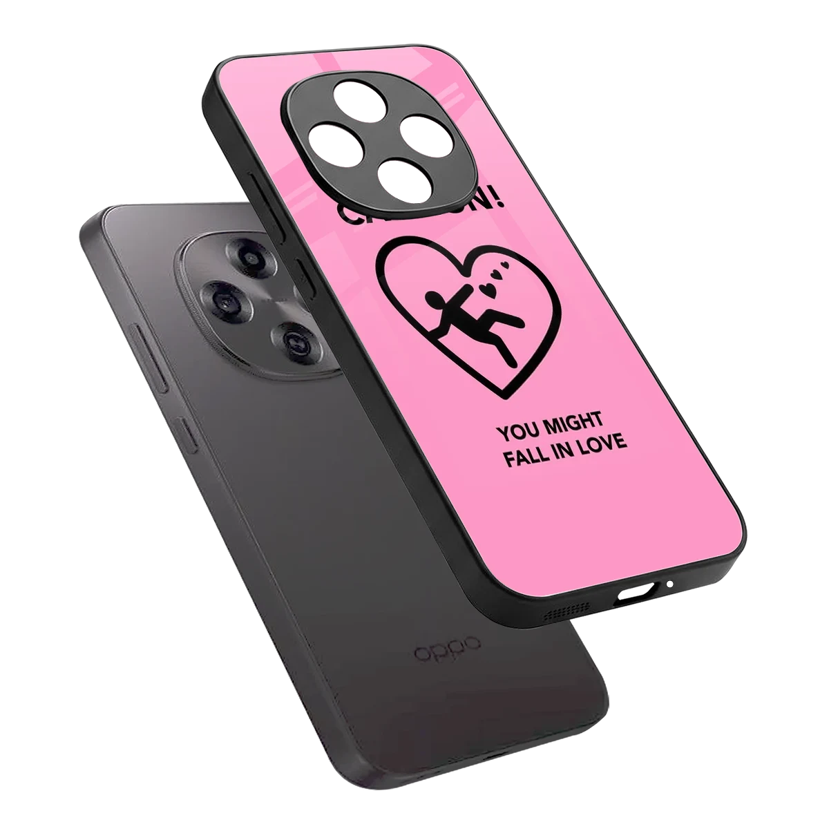 Love Ahead sleek oppo f31 pro 5g cover with tempered glass back and TPU edges