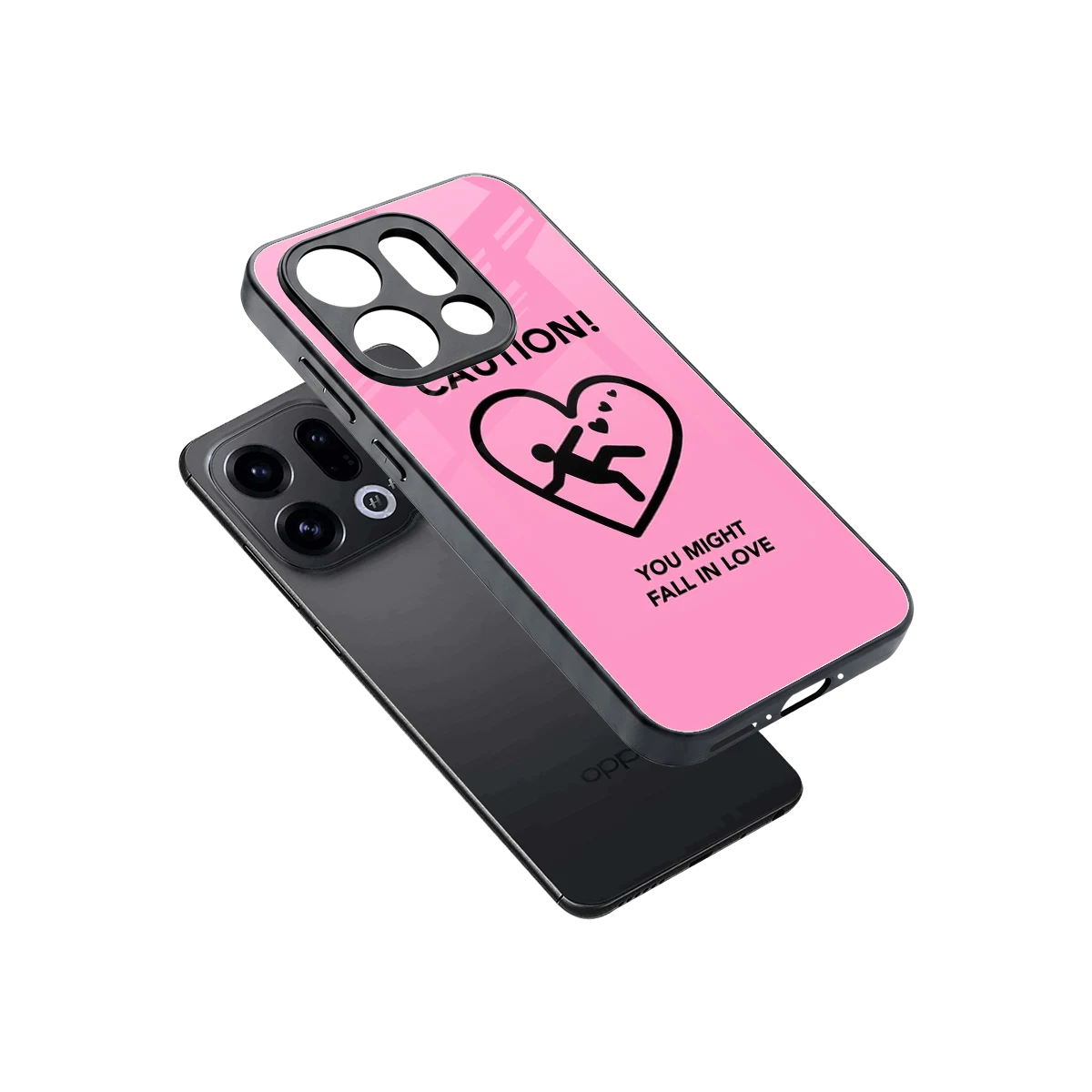 Love Ahead sleek oppo find x9 cover with tempered glass back and TPU edges