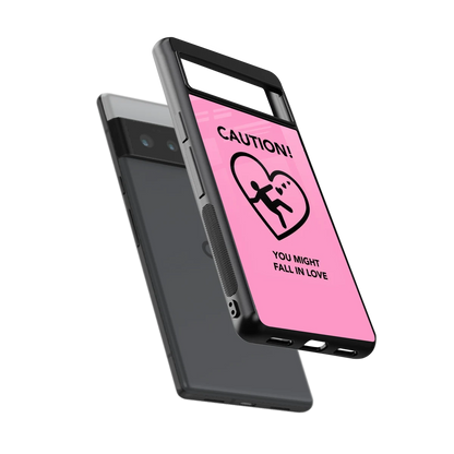 Love Ahead sleek google pixel 6 pro cover with tempered glass back and TPU edges