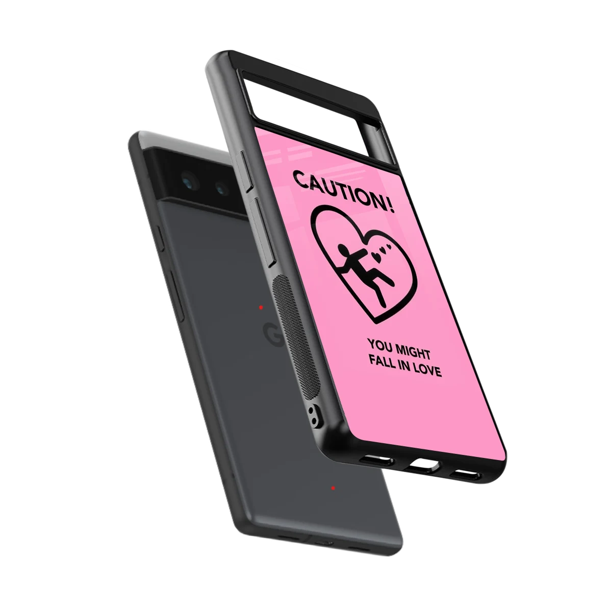 Love Ahead sleek google pixel 6a cover with tempered glass back and TPU edges