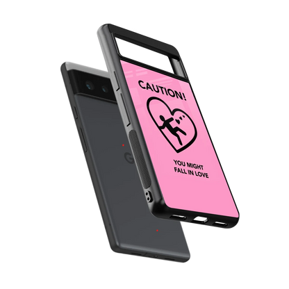 Love Ahead sleek google pixel 6a cover with tempered glass back and TPU edges