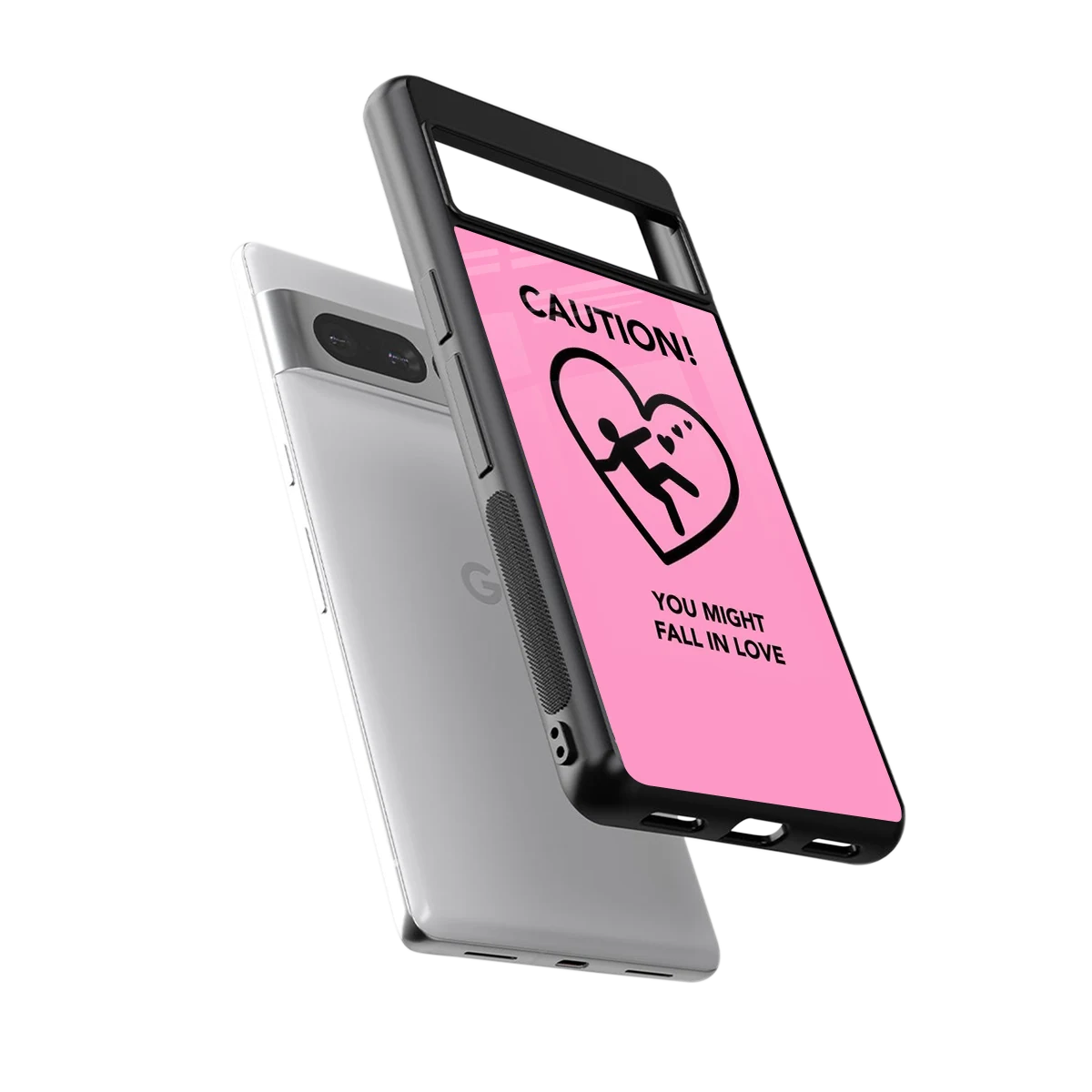 Love Ahead sleek google pixel 7 pro cover with tempered glass back and TPU edges