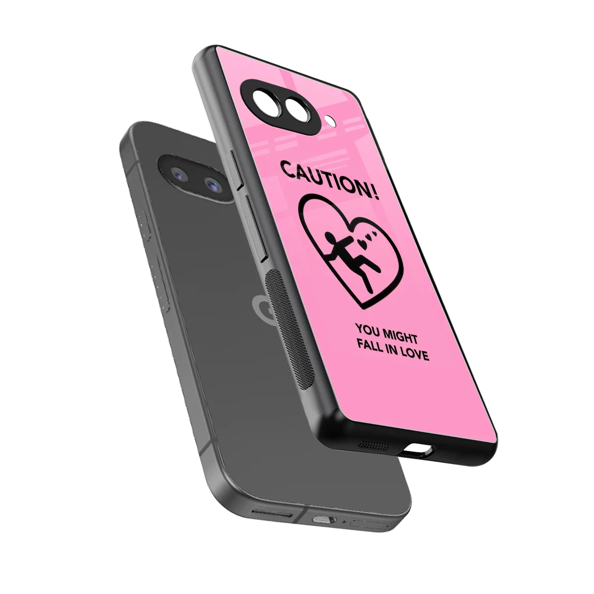 Love Ahead sleek google pixel 10a cover with tempered glass back and TPU edges