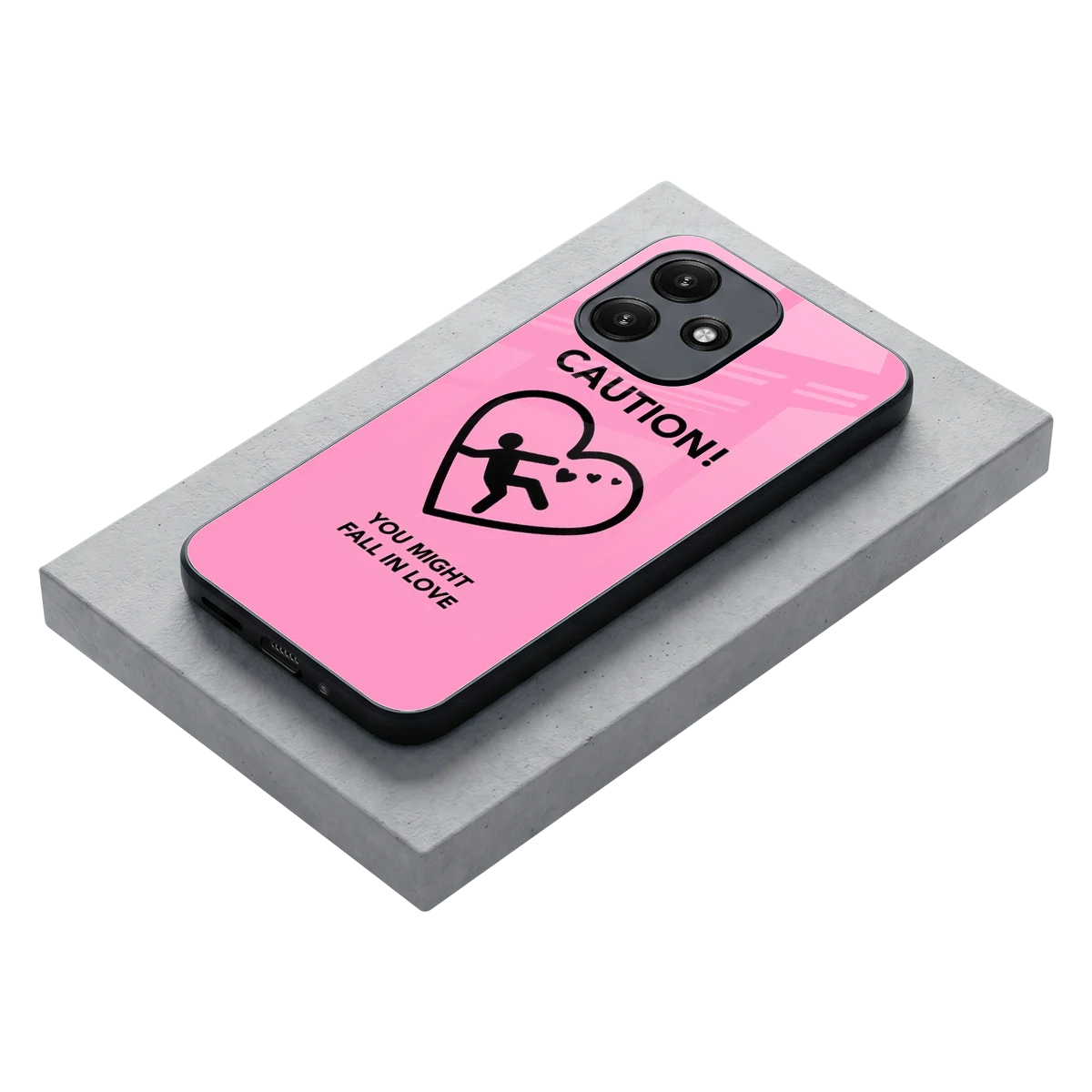 Love Ahead stylish phone case for redmi 12 5g | glossy glass and slim fit