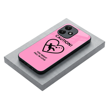 Love Ahead stylish phone case for redmi 12 5g | glossy glass and slim fit