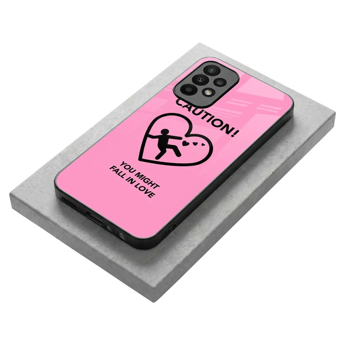 Love Ahead stylish phone case for samsung galaxy a23 | glossy glass and slim fit