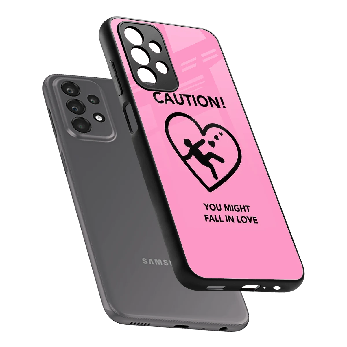 Love Ahead sleek samsung galaxy a23 cover with tempered glass back and TPU edges