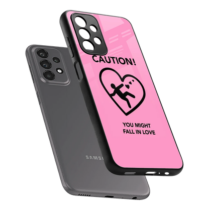 Love Ahead sleek samsung galaxy a23 cover with tempered glass back and TPU edges