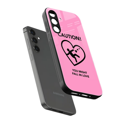 Love Ahead sleek samsung galaxy a55 5g cover with tempered glass back and TPU edges