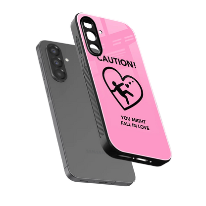 Love Ahead sleek samsung galaxy a37 5g cover with tempered glass back and TPU edges