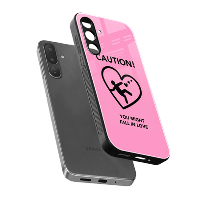 Love Ahead sleek samsung galaxy m36 5g cover with tempered glass back and TPU edges