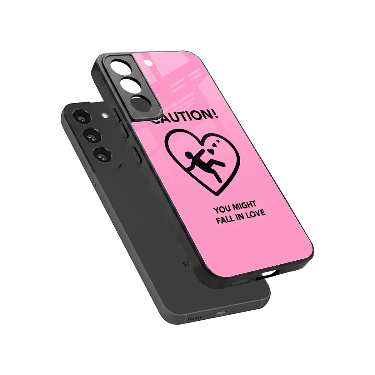 Love Ahead sleek samsung galaxy s22 cover with tempered glass back and TPU edges