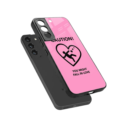 Love Ahead sleek samsung galaxy s22 cover with tempered glass back and TPU edges