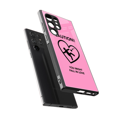 Love Ahead sleek samsung galaxy s24 ultra cover with tempered glass back and TPU edges