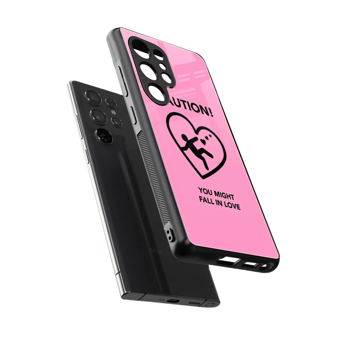 Love Ahead sleek samsung galaxy s25 ultra cover with tempered glass back and TPU edges