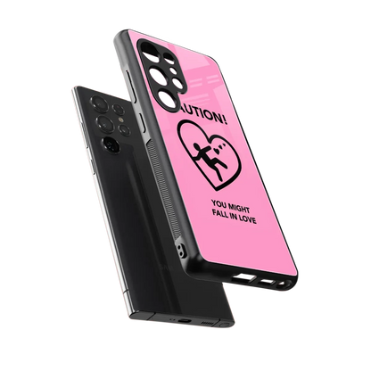 Love Ahead sleek samsung galaxy s25 ultra cover with tempered glass back and TPU edges