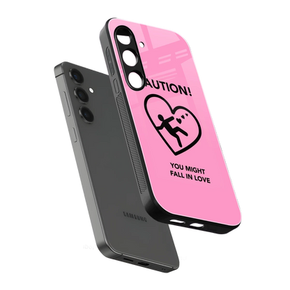 Love Ahead sleek samsung galaxy s23 cover with tempered glass back and TPU edges