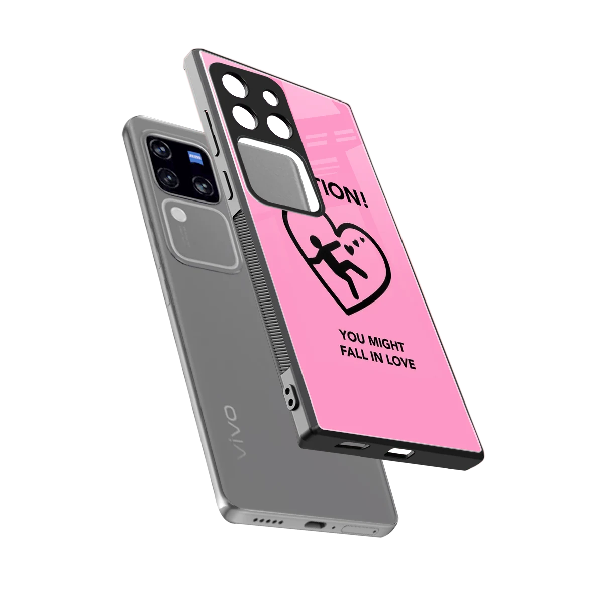 Love Ahead sleekvivo v30 pro cover with tempered glass back and TPU edges