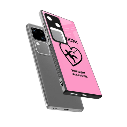 Love Ahead sleek vivo v30 cover with tempered glass back and TPU edges