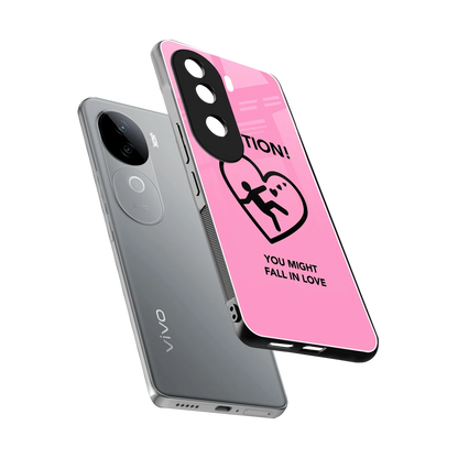 Love Ahead sleek vivo v40e cover with tempered glass back and TPU edges