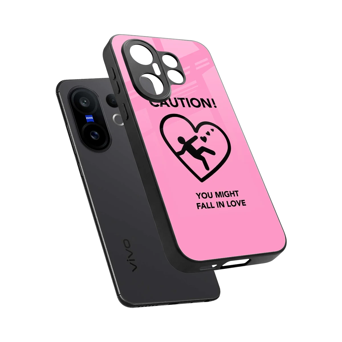 Love Ahead sleek vivo x200 fe cover with tempered glass back and TPU edges