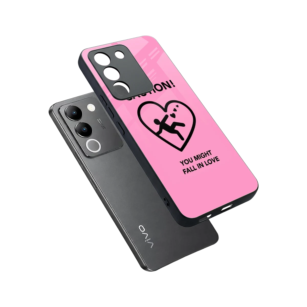 Love Ahead sleek vivo y200 5g cover with tempered glass back and TPU edges