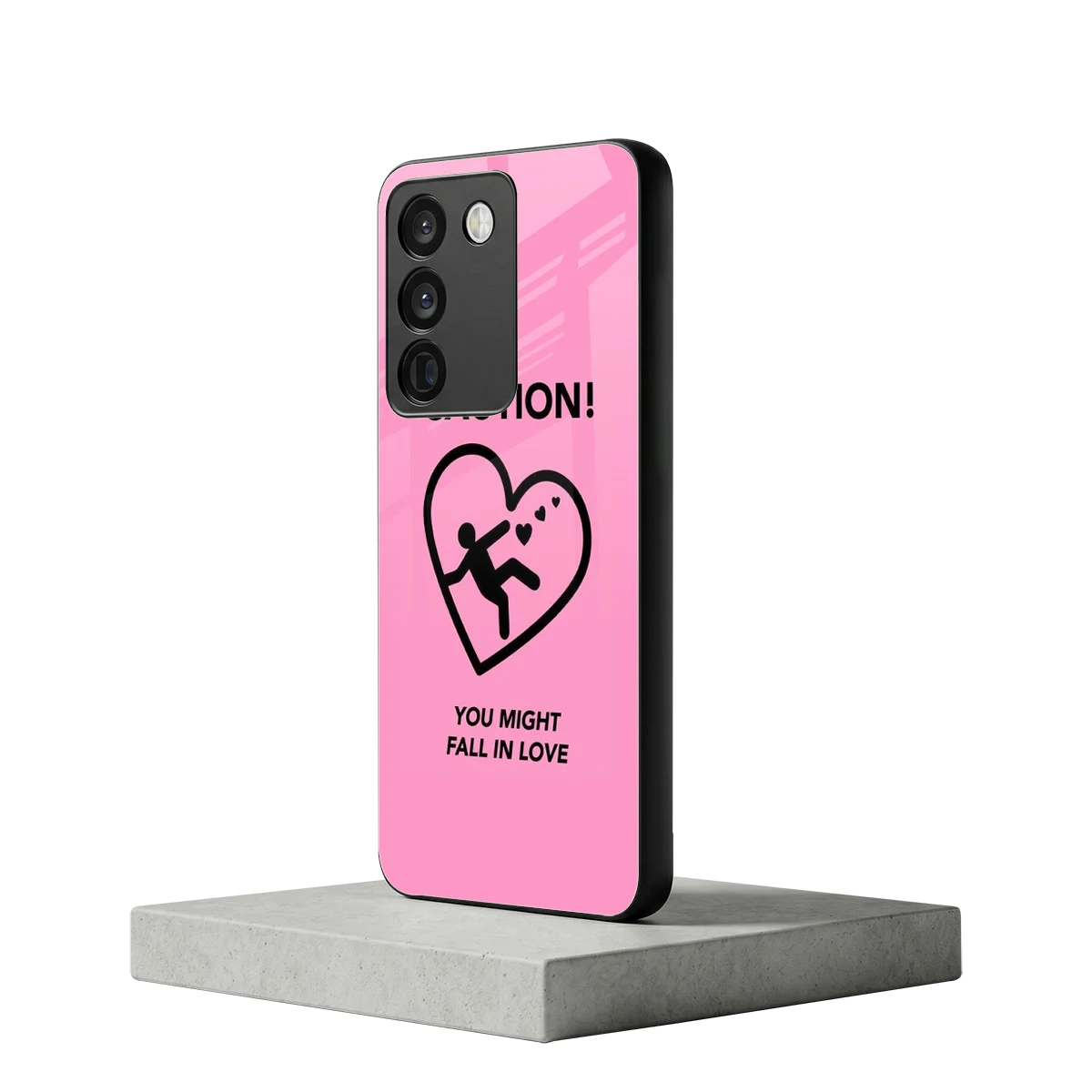 Love Ahead vivo y200 5g mobile cover | shockproof glass phone case