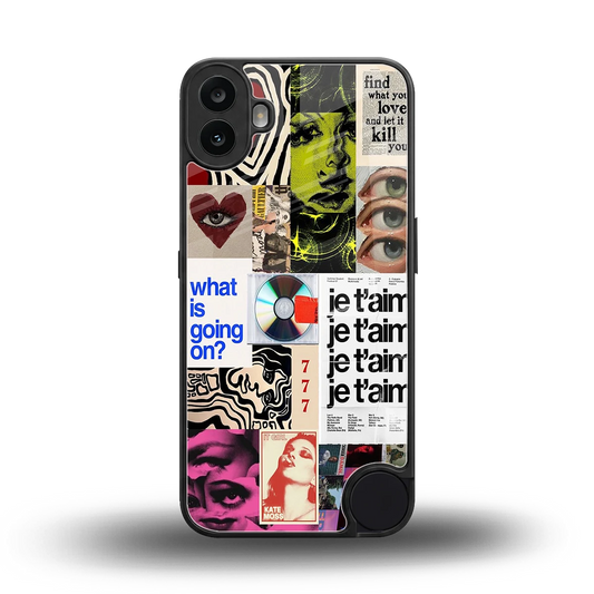 Love Chaos back phone cover | glass case for cmf nothing phone 1