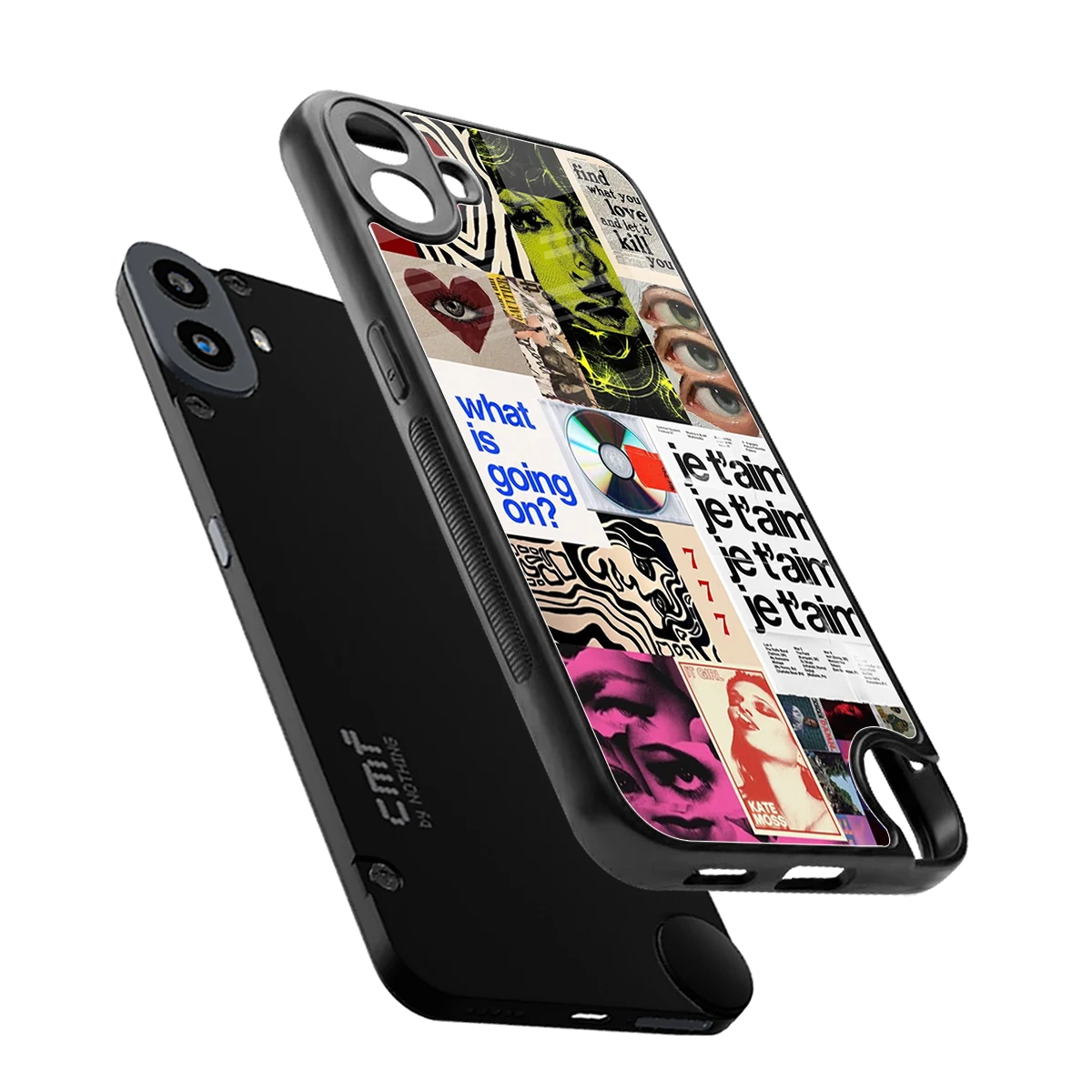 Love Chaos sleek cmf nothing phone 1 cover with tempered glass back and TPU edges