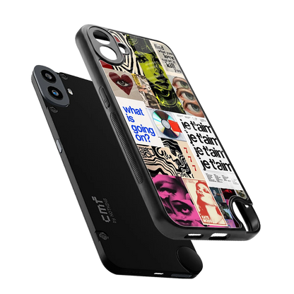 Love Chaos sleek cmf nothing phone 1 cover with tempered glass back and TPU edges