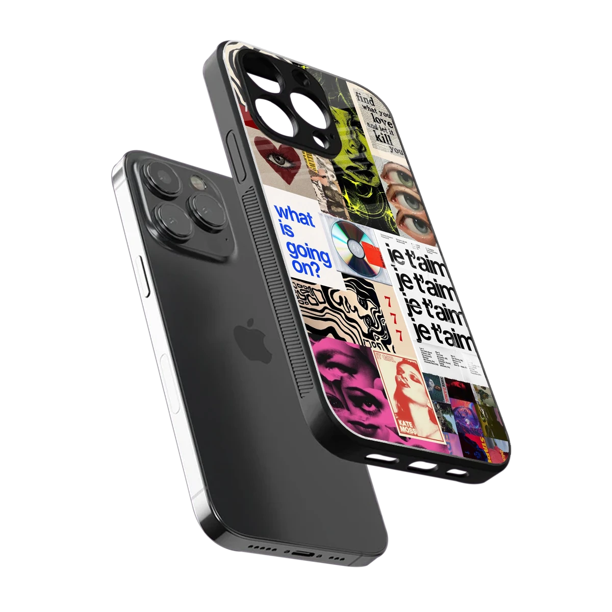 Love Chaos sleek iphone 13 pro max cover with tempered glass back and TPU edges