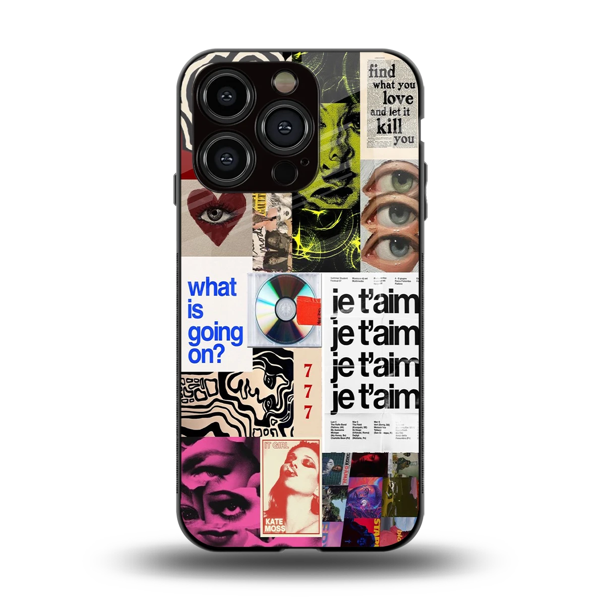 Love Chaos back phone cover | glass case for iphone 13 pro