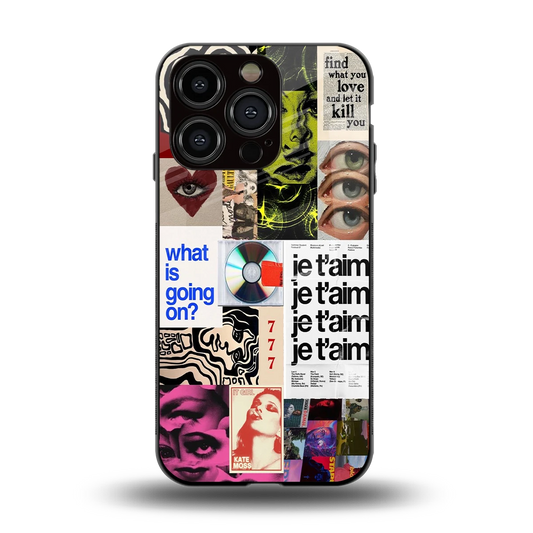 Love Chaos back phone cover | glass case for iphone 13 pro