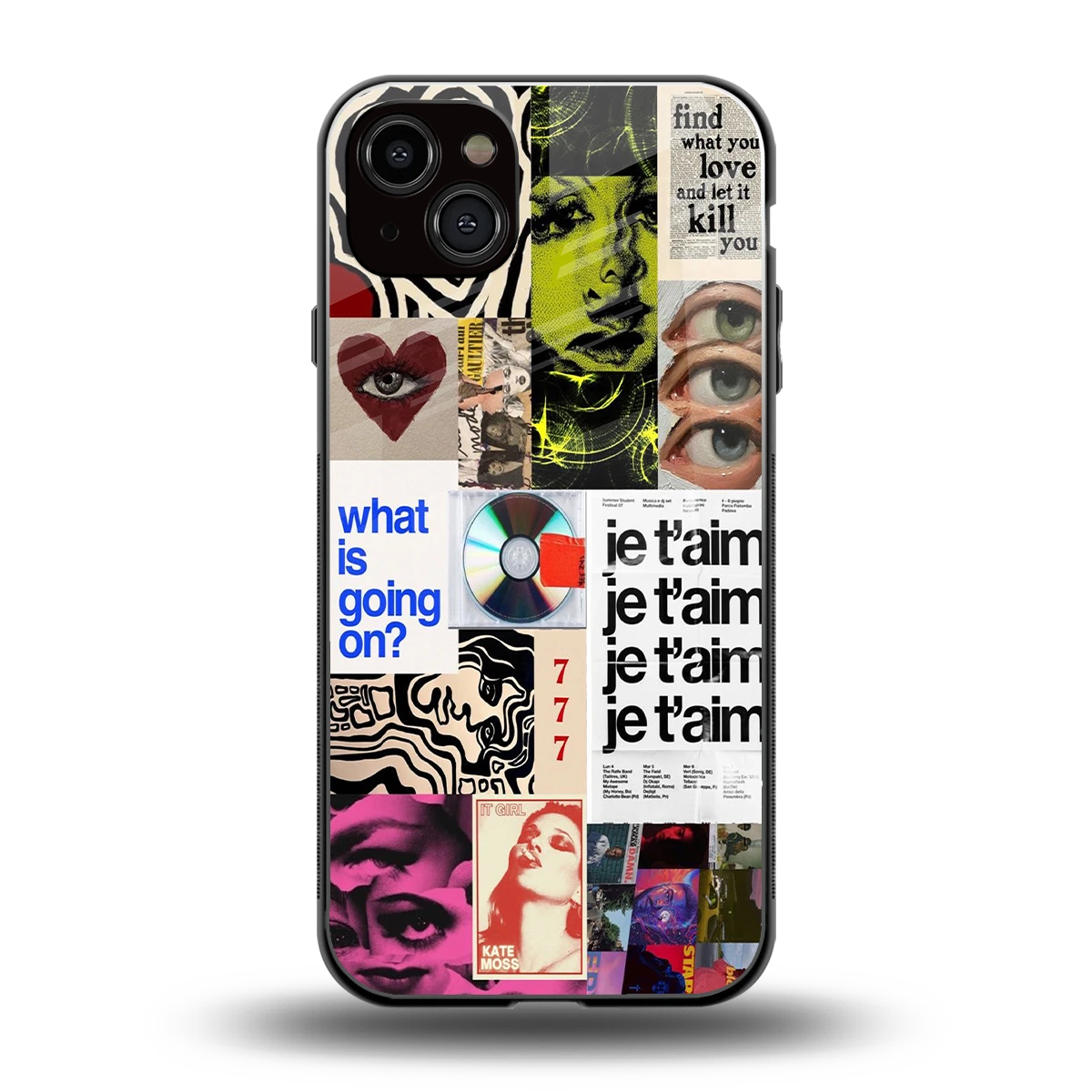 Love Chaos back phone cover | glass case for iphone 14 plus
