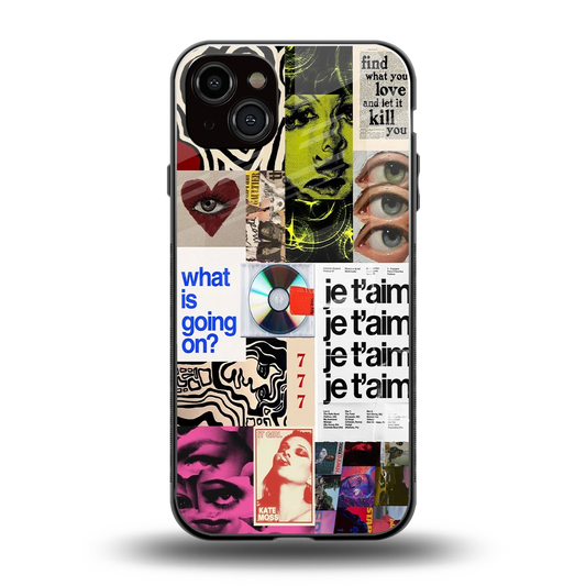 Love Chaos back phone cover | glass case for iphone 14 plus