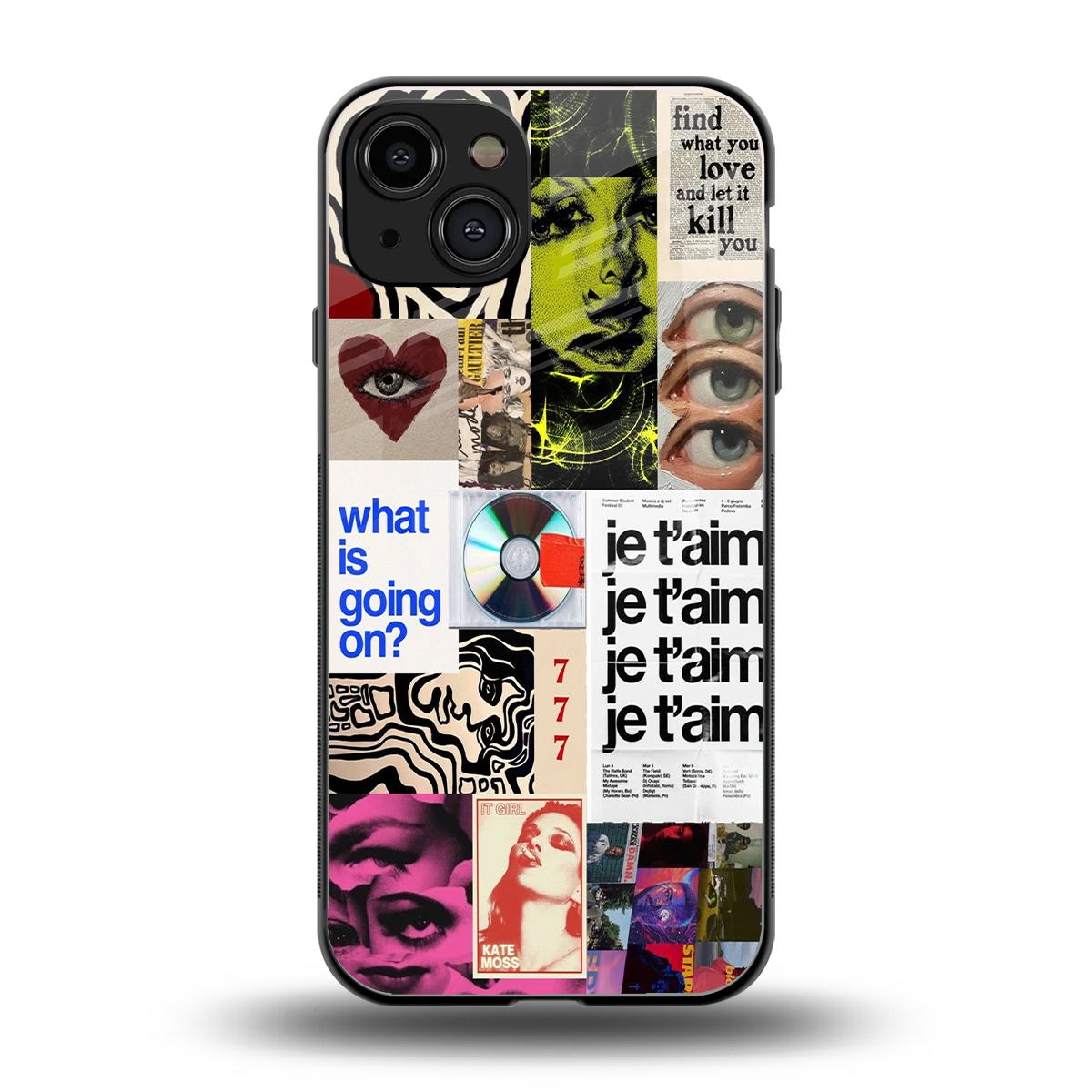 Love Chaos back phone cover | glass case for iphone 15