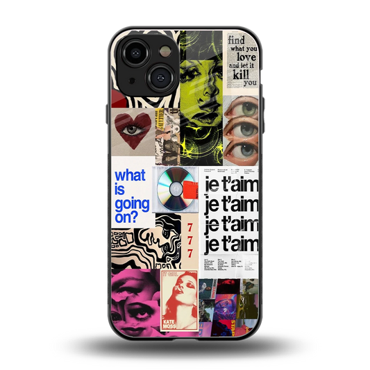 Love Chaos back phone cover | glass case for iphone 15