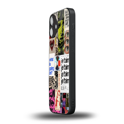 Love Chaos iphone 16 plus mobile cover | shockproof glass phone case