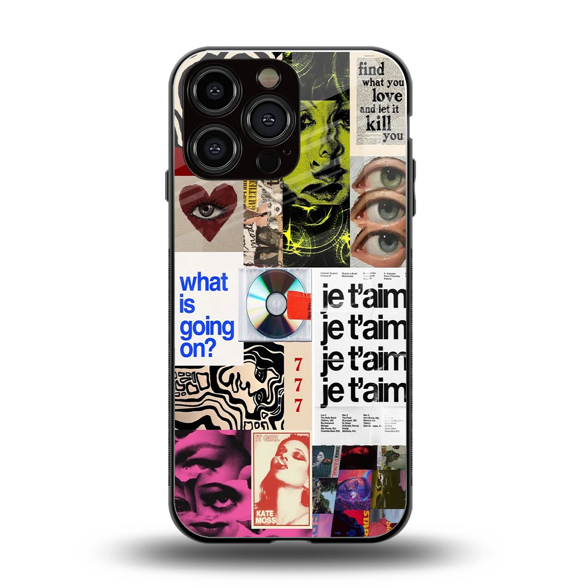 Love Chaos back phone cover | glass case for iphone 16 pro max