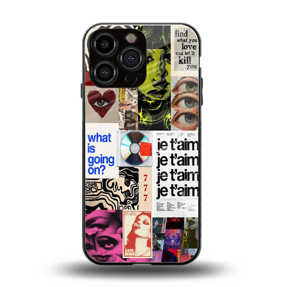 Love Chaos back phone cover | glass case for iphone 16 pro max