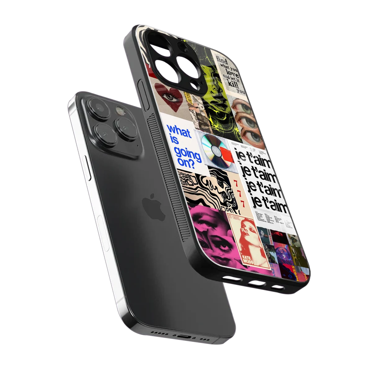 Love Chaos sleek iphone 16 pro max cover with tempered glass back and TPU edges