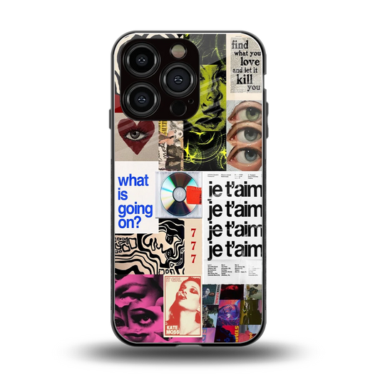 Love Chaos back phone cover | glass case for iphone 16 pro