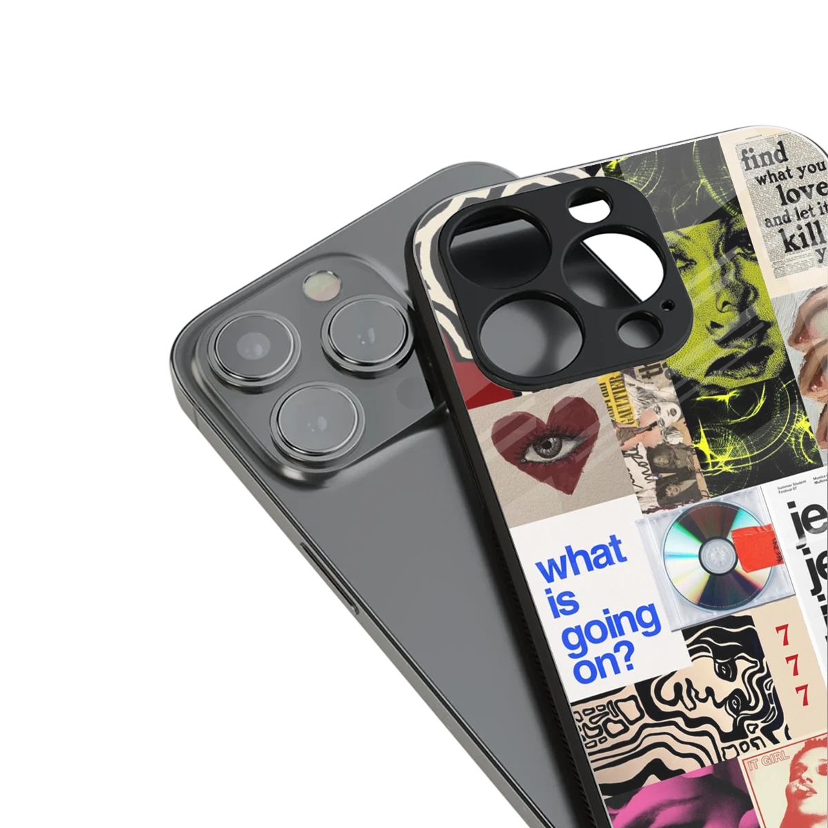 Love Chaos stylish phone case for iphone 14 | glossy glass and slim fit