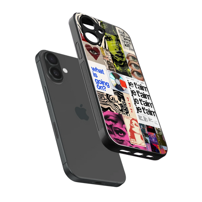 Love Chaos sleek iPhone 16 cover with tempered glass back and TPU edges
