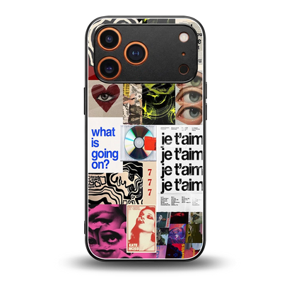 Love Chaos back phone cover | glass case for iphone 17 pro